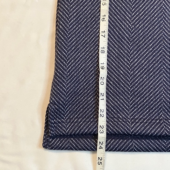 J. Crew Navy Herringbone Turtleneck Fleece Lined Top - Picture 5 of 6